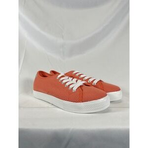 Studio 1886 Orange Mesh Lace Up Sneakers Tennis Shoes Women's Size 8